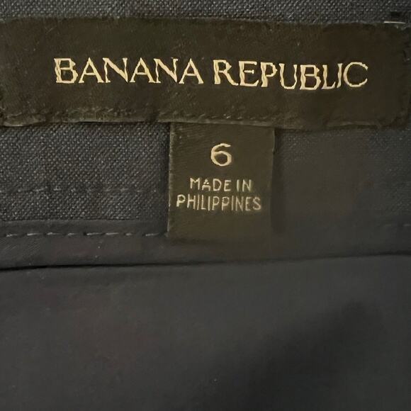 Banana Republic Womens Wool Blend Career Skirt Size 6 Black Knee Length Side Zip - Picture 7 of 8